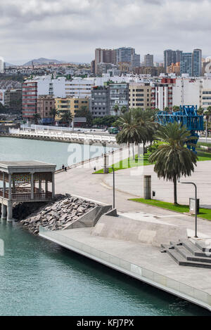 Une vue sur le front de mer de Las Palmas de Gran Canaria island Banque D'Images