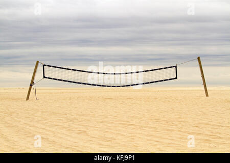 Filet de Volley-ball de plage sur la plage de Cape May, New Jersey, USA Banque D'Images