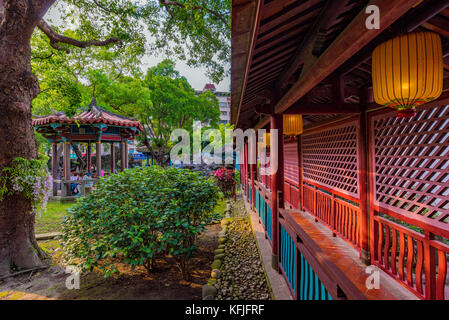 Taipei, Taiwan - le 30 avril : l'architecture traditionnelle de l'hôtel particulier de la famille lin et le jardin qui est un monument historique et le 30 avril 2017 dans Banque D'Images