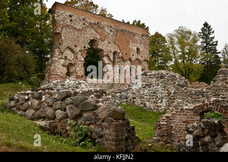 Ruines du château de Viljandi, Estonie Banque D'Images