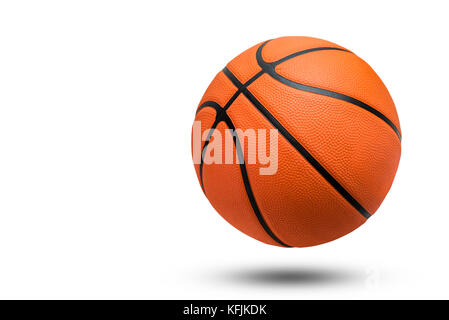 Basket-ball ball over white background. basket-ball Basket-ball couleur orange. isolé. fichier contient un chemin de détourage. Banque D'Images