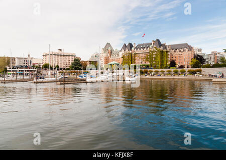 Empress Hotel, port, Victoria, île de Vancouver, Colombie-Britannique, Canada Banque D'Images