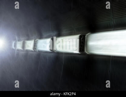 Abstract fractal fond clair. passage souterrain, tunnel, métro. réalité disparaît dans le cou, le voyage dans le temps, time machine, trou noir, synergetics, inte Banque D'Images