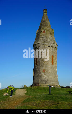 Heartshead Pike, Ashton-under-Lyne, Tameside,Greater Manchester, UK. Banque D'Images