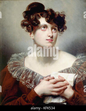 École française Portrait de l'actrice Anne Boutet, connu sous le nom de Mademoiselle Mars - Musée Carnavalet, Paris 19e siècle Banque D'Images