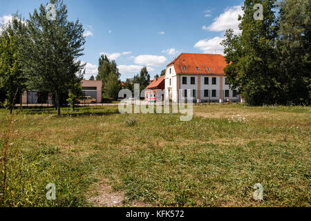 Camp de concentration de Dachau (Konzentrationslager) SS commandant HQ Building Banque D'Images