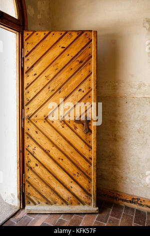 Camp de concentration de Dachau (Konzentrationslager) porte d'entrée du bloc de la prison Banque D'Images