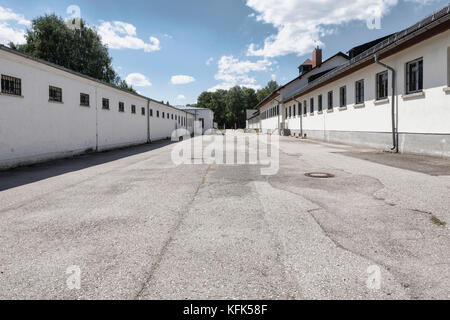 Camp de concentration de Dachau (Konzentrationslager) prison Block Courtyard Banque D'Images