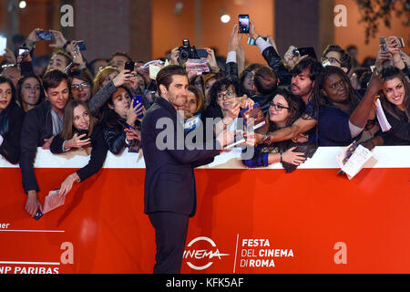 Italie, Rome, 28 octobre 2017 : Jake Gyllenhaal assister au tapis rouge du film "plus forts" au festival du film de Rome en se fondant sur les mémoires de bauman sur Banque D'Images