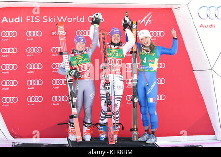 Tessa Worley, Viktoria Rebensburg, Manuela molgg Banque D'Images