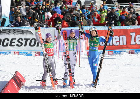 Tessa Worley, Viktoria Rebensburg, Manuela molgg Banque D'Images