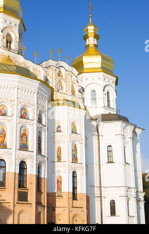 Cathédrale de l'assomption de la bienheureuse Vierge Marie de la Laure de Pechersk de Kiev. ancien monastère chrétien à Kiev, Ukraine Banque D'Images