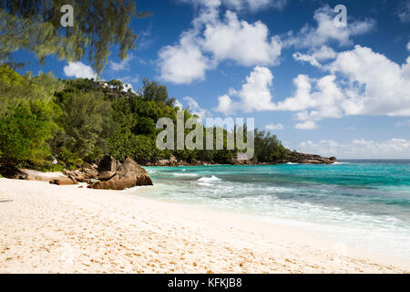 Les Seychelles, Mahe, Anse Intendance, plage, partagé avec Banyan Tree Resort Banque D'Images