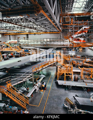Hangar d'entretien l'entretien des avions Boeing 747, Banque D'Images