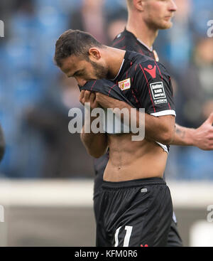 Duisburg, Deutschland. 29 octobre 2017. Akaki GOGIA (Union) déçu après dem Spiel, Fussball . Bundesliga, 12 ans. Spieltag, MSV Duisburg (DU) - Union Berlin, AM 29.10.2017 à Duisburg/ Allemagne. |utilisation dans le monde entier crédit : dpa/Alamy Live News Banque D'Images