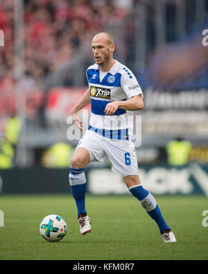 Duisburg, Deutschland. 29 octobre 2017. Gerrit NAUBER (DU), Aktion, Fussball . Bundesliga, 12 ans. Spieltag, MSV Duisburg (DU) - Union Berlin 1:1, AM 29.10.2017 à Duisburg/ Allemagne. |utilisation dans le monde entier crédit : dpa/Alamy Live News Banque D'Images