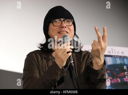 Tokyo, Japon. 30 octobre 2017. Le réalisateur japonais Shunji Iwai organise un talk-show pour son film de 2004 'Hana et Alice' au 30e Festival international du film de Tokyo, le lundi 30 octobre 2017. Crédit : Yoshio Tsunoda/AFLO/Alamy Live News Banque D'Images