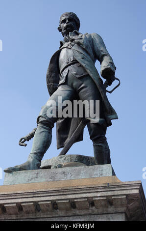 Statue de Pietro Micca, défenseur héroïque de Turin, contre les Français en 1706. Banque D'Images