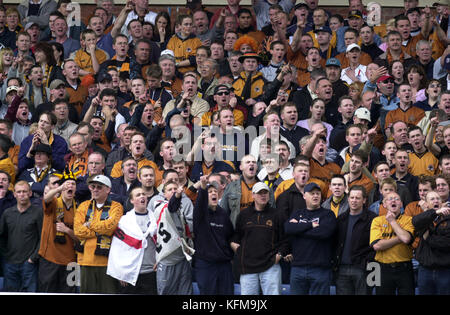 Les supporters de football de Sheffield Wednesday v Wolverhampton Wanderers Avril 2002 Banque D'Images
