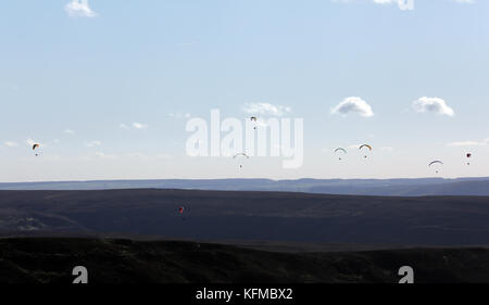 Vue aérienne de parapente sur le North Yorkshire Moors, UK Banque D'Images