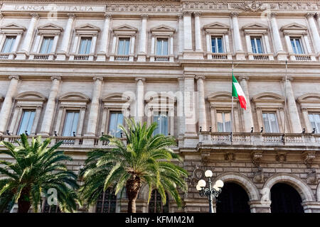 Banque d'Italie est la banque centrale de l'Italie, dans le système européen des banques centrales. Siège social situé dans le Palazzo Koch, Rome, Italie, Europe. Banque D'Images