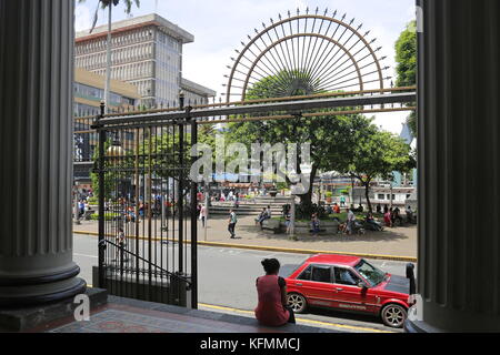 Étapes de la Catedral Metropolitana (Cathédrale Métropolitaine), Calle Central, San José, San José province, hauts plateaux du centre, le Costa Rica, Amérique Centrale Banque D'Images