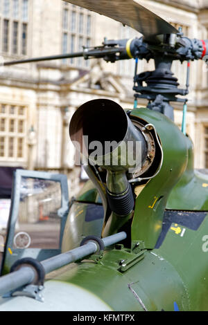 Un British Army Air Corps Westland Gazelle AH.1 sur l'affichage à l'hélicoptère militaire 2017 Longleat spectaculaire Banque D'Images