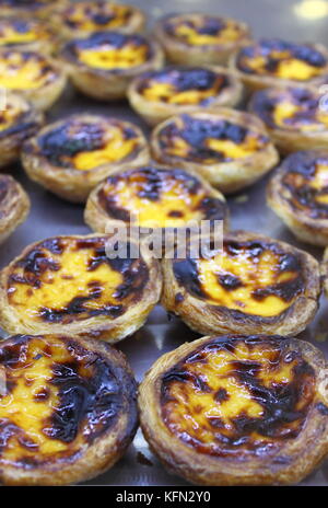 Tartes à la crème portugaise, appelée "pastel de nata ou de belem' Banque D'Images