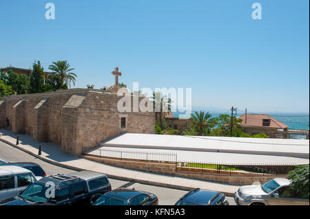 Byblos est une ville méditerranéenne dans le mont Liban.byblos est situé à environ 42 kilomètres à 26 km au nord de Beyrouth. Banque D'Images