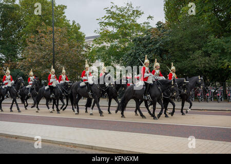 Régiment de Cavalerie à Hyde Park... Banque D'Images