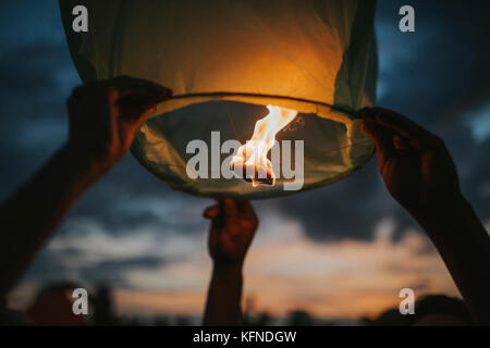 Fire Lantern Festival Banque D'Images