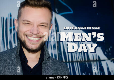 Portrait of smiling barbu - men's day Banque D'Images