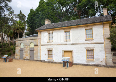 Cadmans Cottage, nommé d'après John Cadman, le deuxième plus ancien bâtiment résidentiel de Sydney a été construite en 1816 , les rochers,Sydney, Australie Banque D'Images