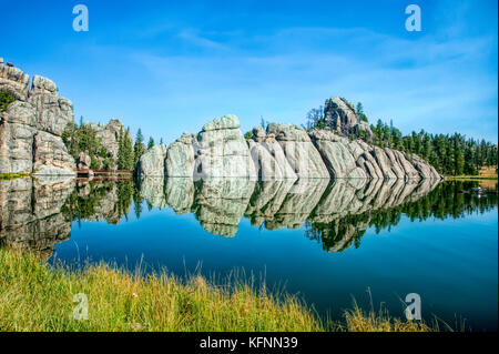 Sylvan Lake dans les Black Hills du Dakota du Sud Banque D'Images