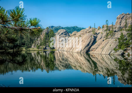 Sylvan Lake dans les Black Hills du Dakota du Sud Banque D'Images