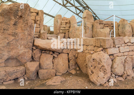 Bronzezeitliche megalithische tempelanlage mnajdra , Malte | temple mégalithique de Mnajdra complexes, Malte Banque D'Images