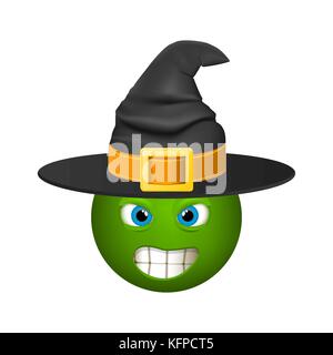 Smiley halloween emoticons, illustration vectorielle, emoji. Illustration de Vecteur