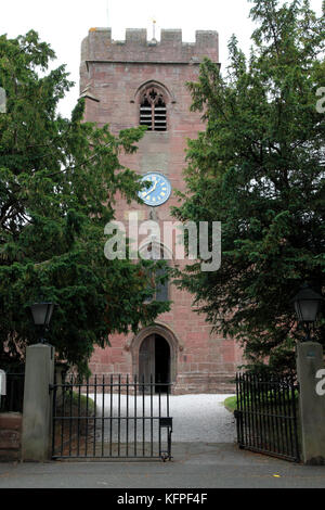 L'église de St Mary the Virgin, overton-sur-dee, Wrexham, North Wales. Banque D'Images