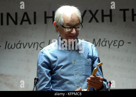 Athènes, Grèce. 31 octobre 2017. Le réalisateur britannique KEN LOACH récompensé lors du 30e Panorama du cinéma européen. 31 octobre 2017. Credit : Aristidis Vafeiadakis/ZUMA Wire/Alamy Live News Banque D'Images