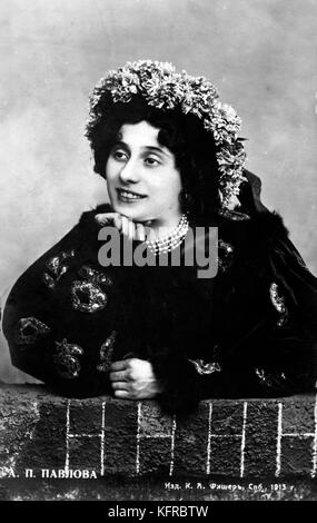 Portrait - Anna Pavlova, ballerine russe 1913, 31 janvier 1881 - 23 janvier 1931. Banque D'Images