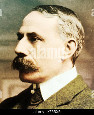 Portrait d'Edward Elgar. Close up de tête. Compositeur français (1857-1934). Banque D'Images