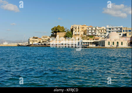 Port de Chania Crète Grèce EUwaterside Banque D'Images