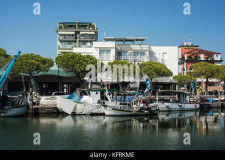 Port de Caorle, dans le centre de Caorle, Veneto Banque D'Images