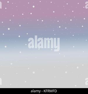 Ciel neige hiver mignon. vector illustration Illustration de Vecteur