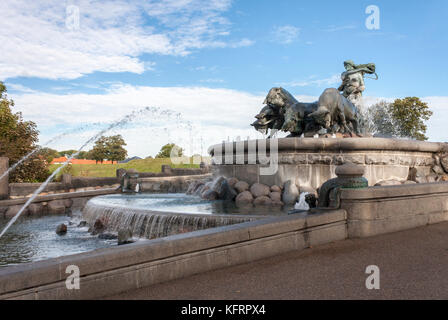 La Fontaine Gefion sur le port de Copenhague, Danemark, Europe Banque D'Images