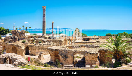 Vue panoramique de l'antique Carthage, Tunis, Tunisie, Afrique du Nord Banque D'Images