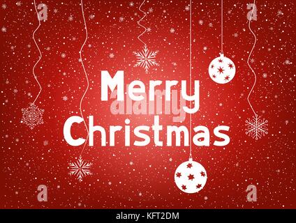 Joyeux Noël avec des flocons de texte Illustration de Vecteur
