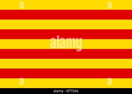 Drapeau de la Catalogne Illustration de Vecteur