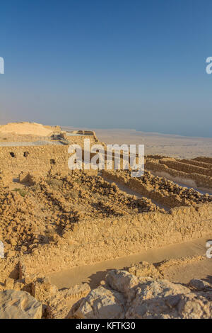 La forteresse de Massada en Israël Banque D'Images