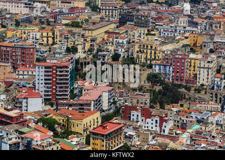 Vue de la ville de Castel Sant'Elmo, Naples, Italie Banque D'Images